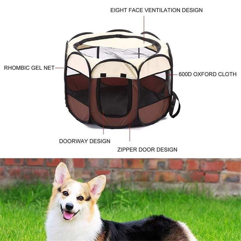 "Pawsome" Pop-Up Pet Crate | Chew & Meow