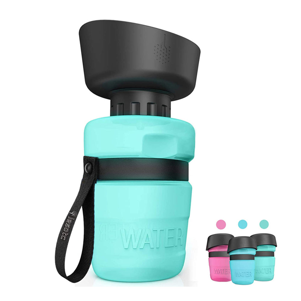Foldable Cap Outdoor Dog Water Bottle for Travel | Chew & Meow