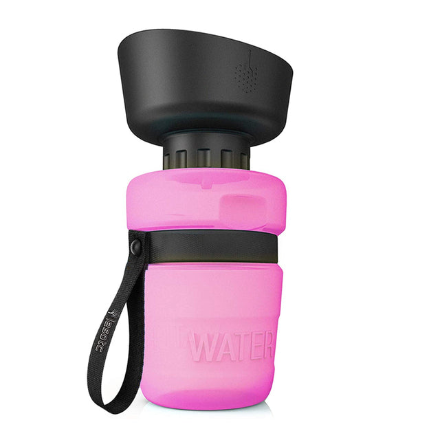 Foldable Cap Outdoor Dog Water Bottle for Travel | Chew & Meow